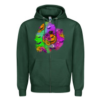 Sports Green halloween patch 1 Zipper Hoodie - BundleAndBundleShop