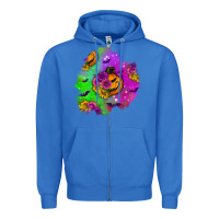 True Royal halloween patch 1 Zipper Hoodie - BundleAndBundleShop