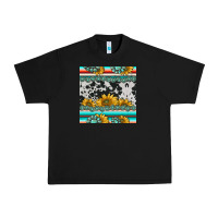 Black sunflower cowhide serape coaster Urban Heavy Tee - BarkalooDesign
