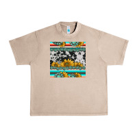 French Oak sunflower cowhide serape coaster Urban Heavy Tee - BarkalooDesign