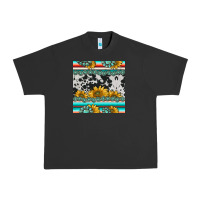 Pigment Black sunflower cowhide serape coaster Urban Heavy Tee - BarkalooDesign