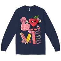 Navy love teacher Long Sleeve Tee - MaliasSmallBusiness