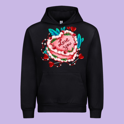 Valentines Day Cakes Olivia Creates Design Urban Hoodie Designed By Oliviacreatesart