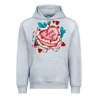 Heather Grey valentines day cakes olivia creates design Urban Hoodie - OliviaCreatesArt