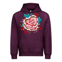 Mauve Wine valentines day cakes olivia creates design Urban Hoodie - OliviaCreatesArt
