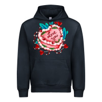 Navy valentines day cakes olivia creates design Urban Hoodie - OliviaCreatesArt