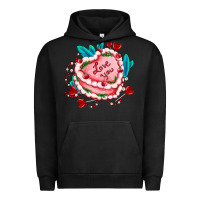 Pigment Black valentines day cakes olivia creates design Urban Hoodie - OliviaCreatesArt
