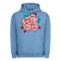 Pigment Pebble Blue valentines day cakes olivia creates design Urban Hoodie - OliviaCreatesArt