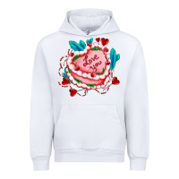 White valentines day cakes olivia creates design Urban Hoodie - OliviaCreatesArt