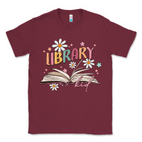 Burgundy library kid Classic Tee - MaliasSmallBusiness