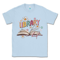 Dusty Blue library kid Classic Tee - MaliasSmallBusiness