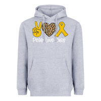 Heather Grey Peace Love Cure Heavyweight Hoodie - Bettercallsaul