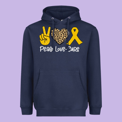 Peace Love Cure Heavyweight Hoodie Designed By Bettercallsaul