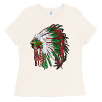 Bone christmas indian feather headdress Ladies Tee - RanaPortraitStore