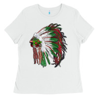 White christmas indian feather headdress Ladies Tee - RanaPortraitStore