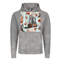 Cloud Rock forklift seamless pattern Vintage Hoodie - BundleAndBundleShop