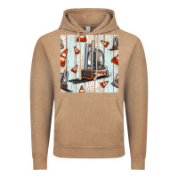 Vintage Coffee forklift seamless pattern Vintage Hoodie - BundleAndBundleShop