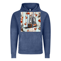Forklift Seamless Pattern Vintage Hoodie | Teevron