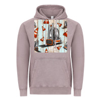 Vintage Zinc forklift seamless pattern Vintage Hoodie - BundleAndBundleShop