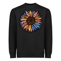 Black Patriotic Sunflower Heavyweight Sweatshirt - Jasminsmagicworld