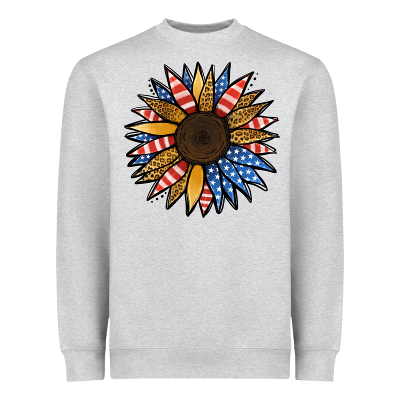 Patriotic Sunflower Heavyweight Sweatshirt by Jasminsmagicworld | Teevron
