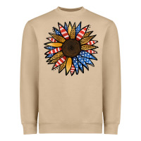Mushroom Patriotic Sunflower Heavyweight Sweatshirt - Jasminsmagicworld