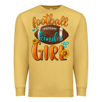 Antique Gold Football kinda Girl Premium Sweatshirt - NancyCooperArtShop