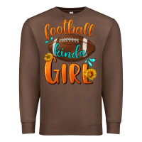 Chestnut Football kinda Girl Premium Sweatshirt - NancyCooperArtShop