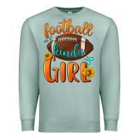 Seafoam Football kinda Girl Premium Sweatshirt - NancyCooperArtShop