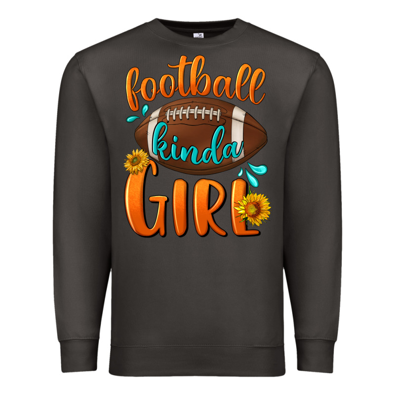 Football Kinda Girl Premium Sweatshirt by NancyCooperArtShop | Teevron