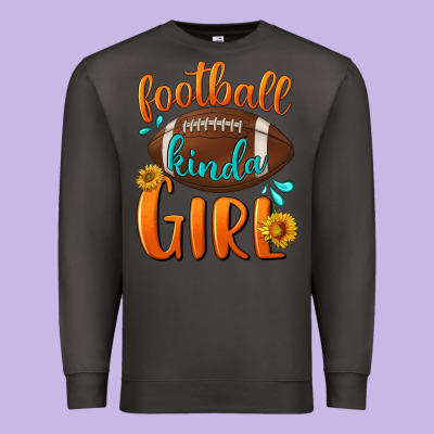 Football Kinda Girl Premium Sweatshirt Designed By Nancycooperartshop