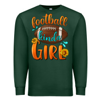 Sports Green Football kinda Girl Premium Sweatshirt - NancyCooperArtShop