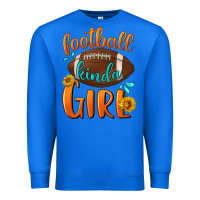 True Royal Football kinda Girl Premium Sweatshirt - NancyCooperArtShop
