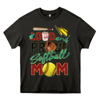 Asphalt loud and proud softball mom Heavy Core Tee - Zillion Design Studio