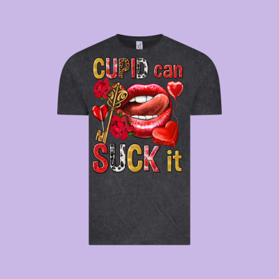 Cupid Can Suck It Vintage Tee Designed By Nancycooperartshop