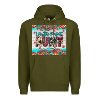 Army Green i am perfect aunt Premium Hoodie - JahusDesignShop