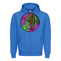 True Royal halloween round earrings 1 Zipper Hoodie - BundleAndBundleShop