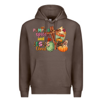 Coffee Pumpkin spice and Jesus christ Premium Hoodie - NancyCooperArtShop