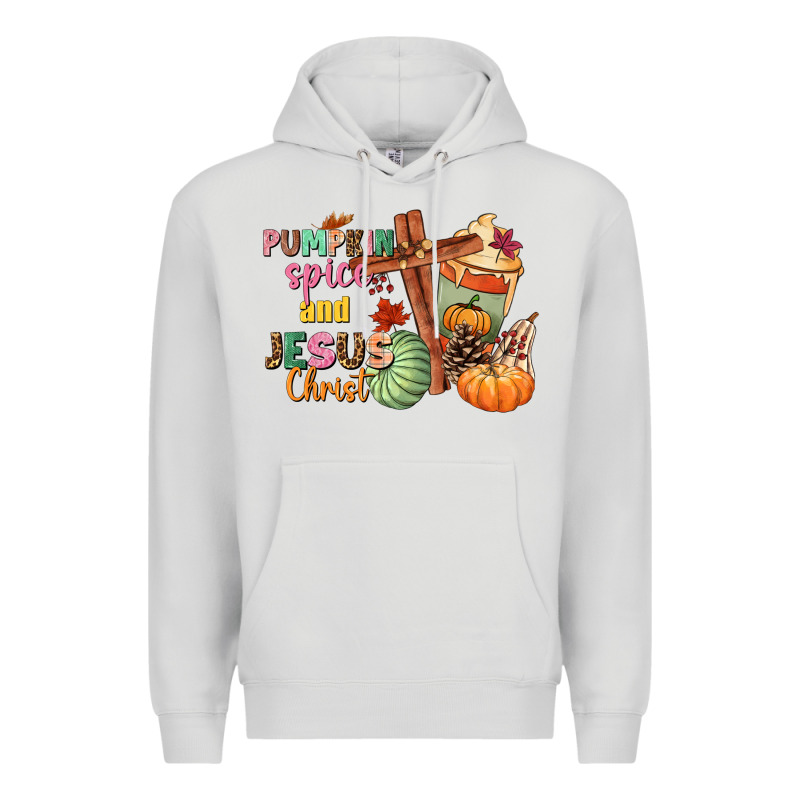 Pumpkin Spice And Jesus Christ Premium Hoodie by NancyCooperArtShop | Teevron