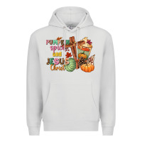 Dove Grey Pumpkin spice and Jesus christ Premium Hoodie - NancyCooperArtShop