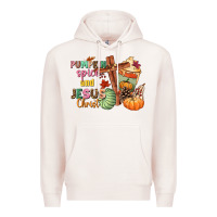 Pale Pink Pumpkin spice and Jesus christ Premium Hoodie - NancyCooperArtShop