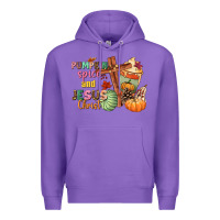 Purple Pumpkin spice and Jesus christ Premium Hoodie - NancyCooperArtShop
