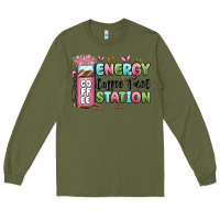 Army Green energy coffee fuel station Long Sleeve Tee - MaliasSmallBusiness
