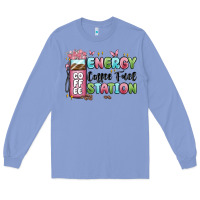 Colony Blue energy coffee fuel station Long Sleeve Tee - MaliasSmallBusiness