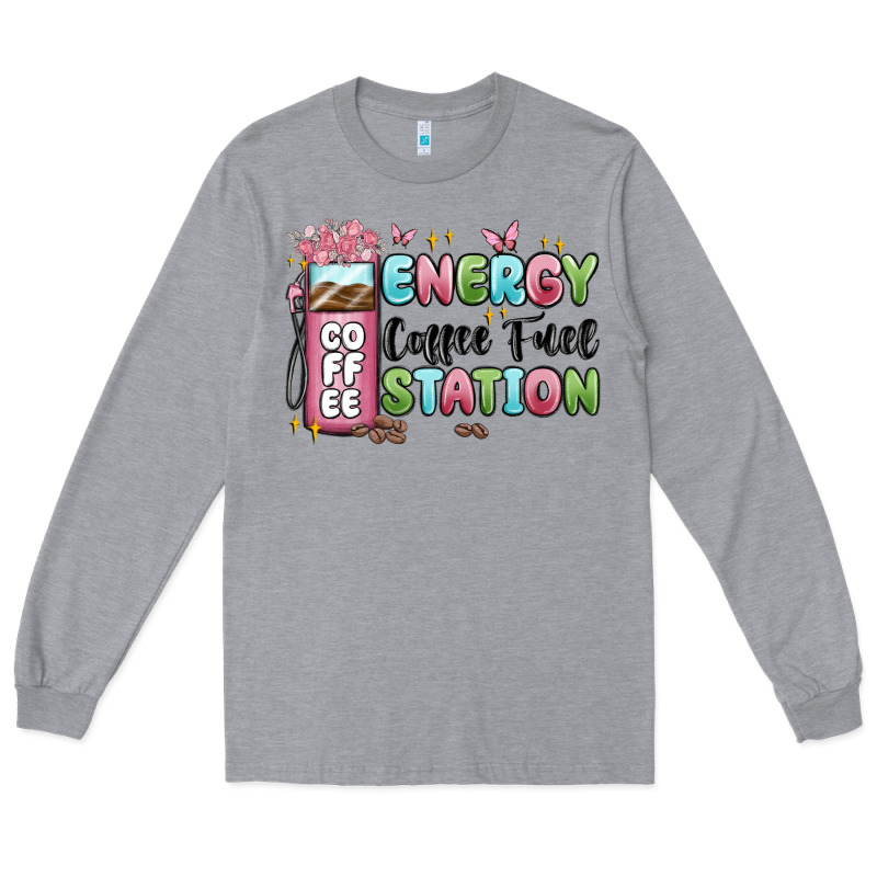 Energy Coffee Fuel Station Long Sleeve Tee by MaliasSmallBusiness | Teevron