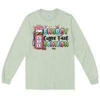 Matcha energy coffee fuel station Long Sleeve Tee - MaliasSmallBusiness