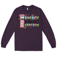 Plum energy coffee fuel station Long Sleeve Tee - MaliasSmallBusiness
