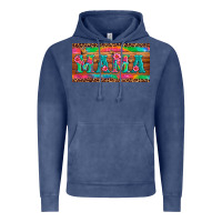 Vintage Denim mama tie dye license plate template Vintage Hoodie - Artiststas