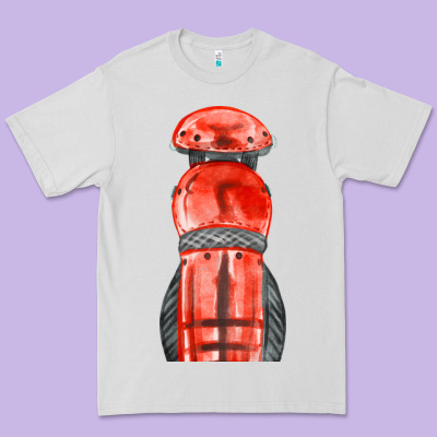 Red Leg Guard Fa Element Premium Tee Designed By Fadigitalartstudio