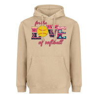 For The Love Of Softball Heavyweight Hoodie | Teevron